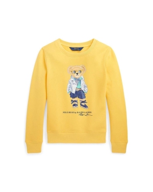 Polo Ralph Lauren bluza dziecięca kolor żółty z nadrukiem