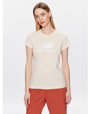 New Balance T-Shirt Essentials Stacked Logo WT31546 Beżowy Athletic Fit
