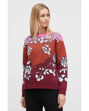 Roxy sweter z domieszką wełny x Rowley damski kolor bordowy