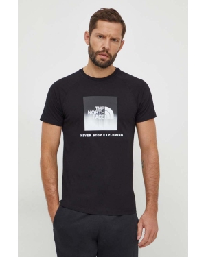 The North Face t-shirt bawełniany męski kolor czarny z nadrukiem