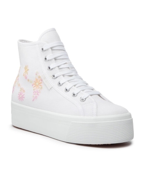 Superga Sneakersy 2708 Flowers Embroidery S2121GW Biały