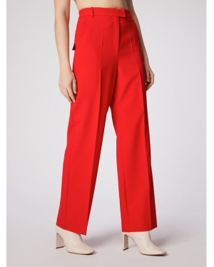 Simple Spodnie materiałowe SPD504-02 Czerwony Relaxed Fit