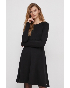 Tommy Hilfiger sukienka kolor czarny mini rozkloszowana WW0WW41147