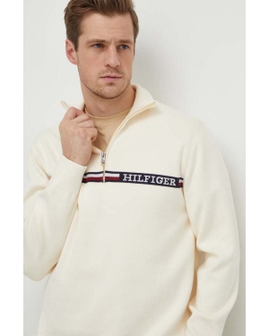 Tommy Hilfiger sweter męski kolor beżowy z półgolfem MW0MW33508