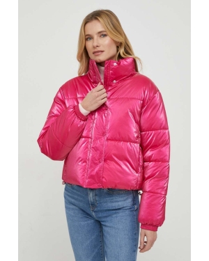 United Colors of Benetton kurtka damska kolor różowy zimowa oversize
