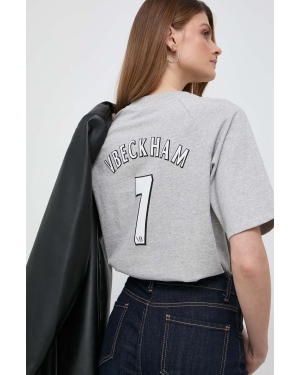 Victoria Beckham t-shirt bawełniany damski kolor szary
