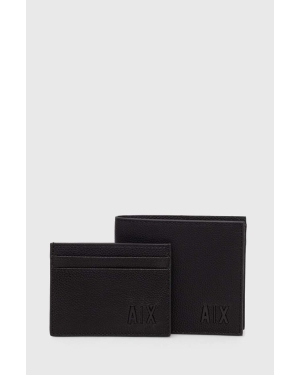 Armani Exchange portfel i etui na karty męski kolor czarny 958535 3F892