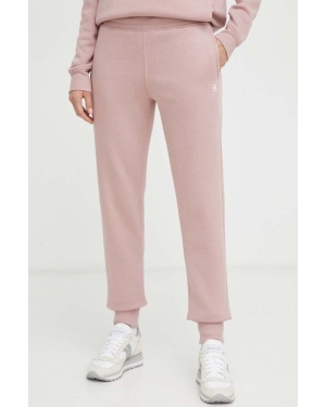 G-Star Raw spodnie dresowe kolor różowy gładkie