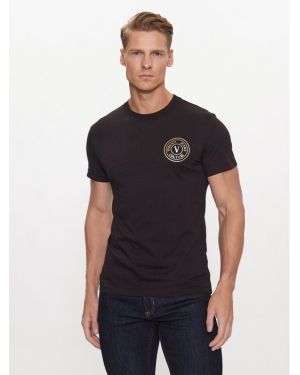 Versace Jeans Couture T-Shirt 75GAHT06 Czarny Regular Fit