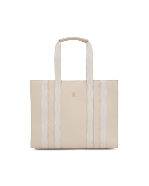 Tommy Hilfiger Torebka Th Identity Med Tote AW0AW15569 Beżowy