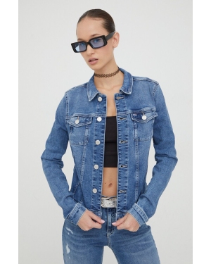 Tommy Jeans kurtka jeansowa damska kolor niebieski przejściowa DW0DW17213