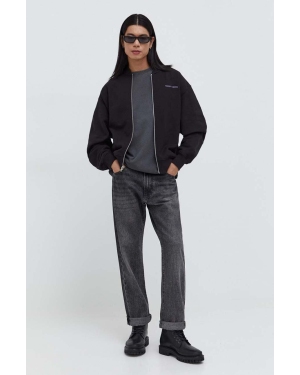 Tommy Jeans bluza bawełniana męska kolor czarny gładka DM0DM18406