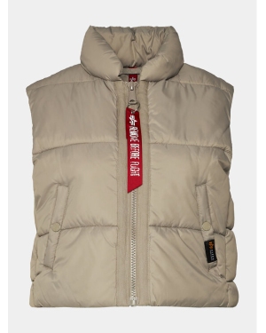 Alpha Industries Kamizelka Puffer Vest Cropped 138007 Beżowy Regular Fit
