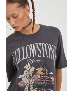 Abercrombie & Fitch t-shirt bawełniany kolor szary