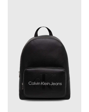Calvin Klein Jeans plecak damski kolor czarny duży gładki