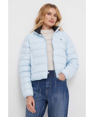 Calvin Klein Jeans kurtka puchowa damska kolor niebieski przejściowa
