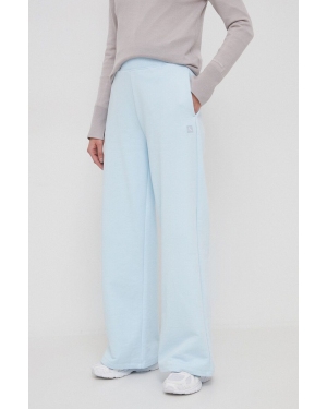 Calvin Klein Jeans spodnie dresowe kolor niebieski proste high waist