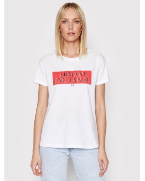 Armani Exchange T-Shirt 3LYTKP YJ8TZ 1000 Biały Regular Fit