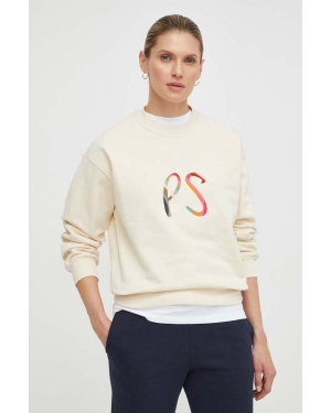 PS Paul Smith bluza bawełniana damska kolor beżowy z aplikacją