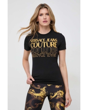 Versace Jeans Couture t-shirt damski kolor czarny 76HAHC00 CJ02C