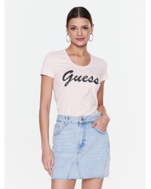 Guess T-Shirt Adriana W3RI50 J1314 Różowy Slim Fit