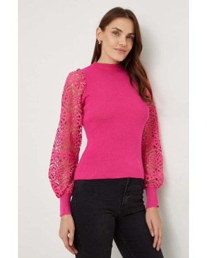 Answear Lab sweter damski kolor różowy lekki