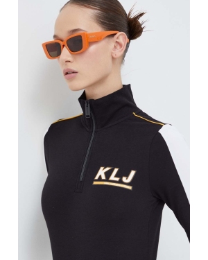 Karl Lagerfeld Jeans longsleeve damski kolor czarny z półgolfem