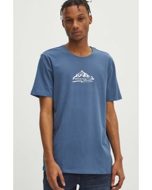 Medicine t-shirt bawełniany męski kolor niebieski z nadrukiem