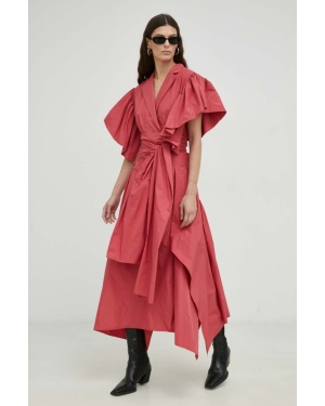 MMC STUDIO sukienka Ilo kolor różowy maxi oversize