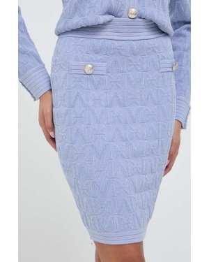 Marciano Guess spódnica kolor niebieski mini ołówkowa