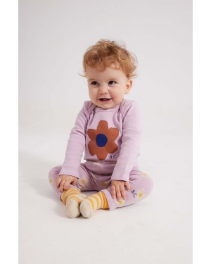 A.P.C. legginsy niemowlęce kolor fioletowy wzorzyste