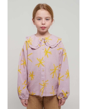Bobo Choses koszula bawełniana dziecięca kolor fioletowy