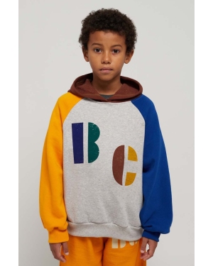 Bobo Choses bluza bawełniana dziecięca z kapturem z nadrukiem