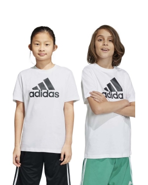 adidas t-shirt bawełniany dziecięcy U BL kolor biały z nadrukiem