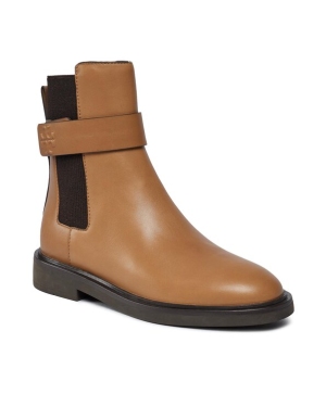 Tory Burch Sztyblety Double T Chelsea Boot 152831 Beżowy