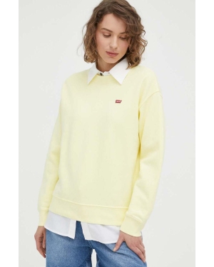 Levi's bluza bawełniana damska kolor żółty z aplikacją