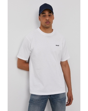Levi's T-shirt A0637.0000 męski kolor biały gładki