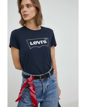 Levi's t-shirt bawełniany kolor granatowy