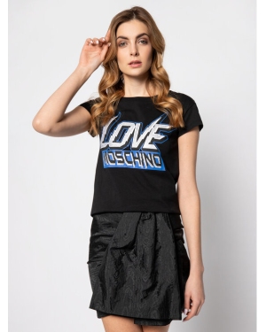 LOVE MOSCHINO T-Shirt W4F301PM 3876 Czarny Regular Fit