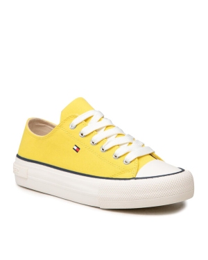 Tommy Hilfiger Trampki Low Cut Lace-Up Sneaker T3A4-32118-0890 S Żółty