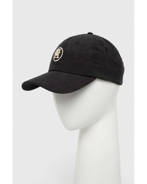 Tommy Hilfiger czapka z daszkiem kolor czarny z aplikacją AW0AW15775