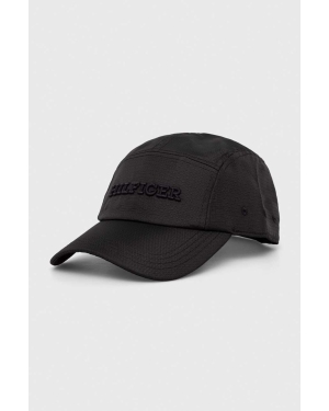 Tommy Hilfiger czapka z daszkiem kolor czarny z aplikacją AM0AM12255