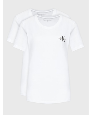 Calvin Klein Jeans Komplet 2 t-shirtów J20J219734 Biały Slim Fit