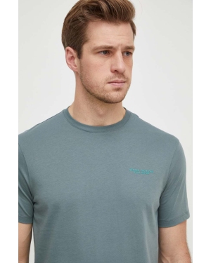 Armani Exchange t-shirt bawełniany męski kolor zielony gładki 8NZT91 Z8H4Z NOS