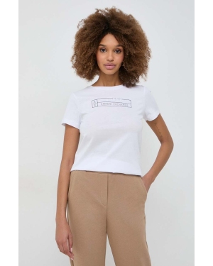 Armani Exchange t-shirt bawełniany damski kolor biały 3DYT01 YJ3RZ