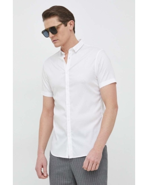 Armani Exchange koszula męska kolor biały regular z kołnierzykiem klasycznym 8NZC51 ZNYXZ NOS