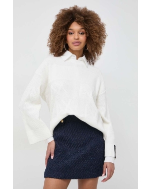 Armani Exchange sweter bawełniany kolor biały 3DYM1A YMZ1Z
