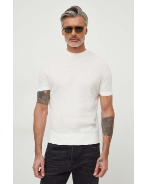 Armani Exchange t-shirt męski kolor biały gładki 3DZM6H ZM3RZ