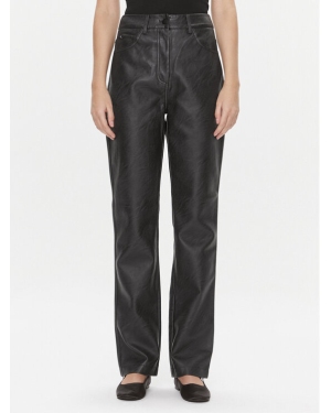 Calvin Klein Jeans Spodnie z imitacji skóry J20J222552 Czarny Straight Fit