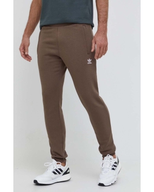adidas Originals spodnie dresowe kolor brązowy gładkie IR7799